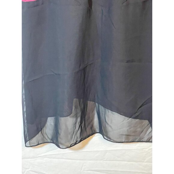 bongo short sleeve shirt purple black sheer lace valet juniors large armpit to a - Picture 10 of 13